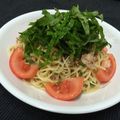 万年新人嫁's cooksnap of when they made ツナと大葉の冷製パスタ.