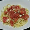 らっきぃないん's cooksnap of when they made トマトとクリームチーズの冷製パスタ♪.