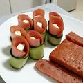 れいちょんぐ's cooksnap of when they made クリームチーズとハムキュウリのお花巻き.