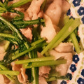 05ゆう03's cooksnap of when they made 蕪の葉と茎と豚ばら肉の塩炒め.