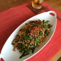 sktym0710's cooksnap of when they made にらと挽き肉の中華風☆肉味噌パスタ.
