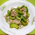 Jock's cooksnap of when they made 簡単！オカンの豚バラとゴーヤ炒め！.