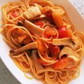 きららんらん☆'s cooksnap of when they made 簡単ヘルシーキノコたっぷりトマトパスタ♫.