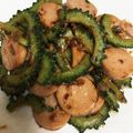 さーち225's cooksnap of when they made 旨～い☆ゴーヤと魚肉ソーセージ炒め.