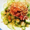 初心者あき's cooksnap of when they made ネバネバ！オクラきゅうり梅.
