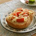 ガメコ's cooksnap of when they made *スイチリdeトマトとチーズのトースト*.