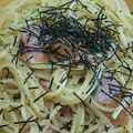 love385's cooksnap of when they made お昼に簡単マヨめんつゆパスタ.