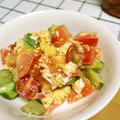 haryuchan's cooksnap of when they made 簡単！キュウリトマトたまごマヨ炒め★.