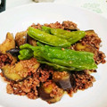 ayutms's cooksnap of when they made 茄子・挽き肉・ししとうの味噌炒め.