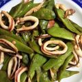 ひじきもずく's cooksnap of when they made インゲン豆とイカのオイスターソース炒め.