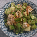 abertaweai's cooksnap of when they made ホタテとオクラの梅和え.