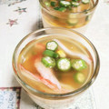 KUMI KUMI's cooksnap of when they made かにかまとオクラの冷たいあんかけ茶碗蒸し.