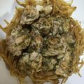 KY328's cooksnap of when they made 揚げない★鶏もも肉のカリッと！青のり焼き.