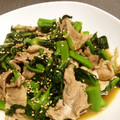 akko♪（＾＾）♪'s cooksnap of when they made すぐ出来る！豚肉とつるむらさきのゴマ炒め.