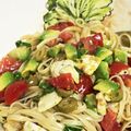 カルチョーフィ's cooksnap of when they made カプレーゼ風トマトとアボカドの冷製パスタ.