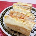 赤い電話's cooksnap of when they made 何故か美味い、玉子焼きサンドイッチ.