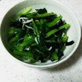みずたま1616's cooksnap of when they made 簡単＊小松菜のおじゃこと海苔の和えもの.