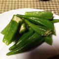 赤べこひまわり's cooksnap of when they made 簡単すぎ！でも美味しいオクラのお浸し！.