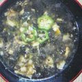 kyokoha's cooksnap of when they made オクラと海苔のスープ.