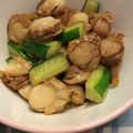 Duffy_mama's cooksnap of when they made ベビーホタテときゅうりの炒め物.