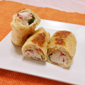 赤い電話's cooksnap of when they made 油揚げのササミと梅と大葉巻き.