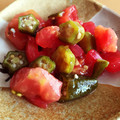 のりの佃煮's cooksnap of when they made 簡単！トマトとオクラのおひたし.