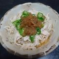 碧きりん's cooksnap of when they made 梅とオクラのそうめん.
