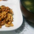 syrup127g's cooksnap of when they made 【韓国風】豚キムチ炒飯&わかめスープ定食.