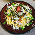 シャルハナ's cooksnap of when they made 梅しらすの和風おろしパスタ.