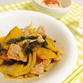 うみのらあこ's cooksnap of when they made かぼちゃと新玉ねぎと豚肉の味噌炒め.