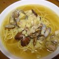 hanamaruaiko's cooksnap of when they made あさりと筍のにんにく醤油スープパスタ.