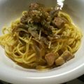oloshi's cooksnap of when they made 鶏とごぼうの煮込みパスタ.