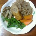 チェックのミニくま's cooksnap of when they made ニラと牛蒡天の煮物♪.