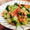 kaokaofood's cooksnap of when they made カリカリ胡瓜と納豆の和え物.
