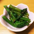 ♡みこみこ♡'s cooksnap of when they made ツルムラサキのおかか胡麻和え★.