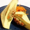 チョミ蔵's cooksnap of when they made こうや豆腐のひき肉挟み焼き.