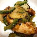 きよみてい's cooksnap of when they made ゴーヤーと長芋のわさび醤油炒め.