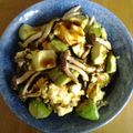ノン王子's cooksnap of when they made 甘酢あんかけ＊アボカドとキノコの卵炒め.