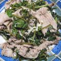 ミセストモ's cooksnap of when they made 三つ葉と豚肉の炒め物.