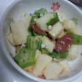 ★☆まっこ☆★'s cooksnap of when they made おくらと長芋の梅で和え物☆お酒のあてに♪.