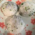 あき0304's cooksnap of when they made 子どもが大好き!しらすと青のりのおにぎり.