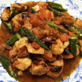 きながしきょうそ's cooksnap of when they made 鶏肉とおくらトマトのはちみつ味噌炒め♪.