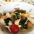 しうこっこ's cooksnap of when they made 鶏ささみと揚げと野菜の胡麻酢和え.