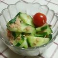 柚子杏☆'s cooksnap of when they made トマトとキュウリの簡単サラダ.