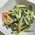 音好き's cooksnap of when they made しめじと鶏肉のポンマヨサラダ♪.