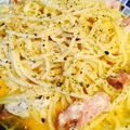 loaloa's cooksnap of when they made 牛乳と全卵とスライスチーズ☆カルボナーラ.