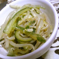J・0505's cooksnap of when they made 簡単＊もやしときゅうりのゴマ油炒め＊.