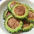 こはる・▽・'s cooksnap of when they made お弁当にも☆ゴーヤの豚肉詰め.