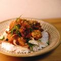 Giant corn's cooksnap of when they made 塩唐揚げと香味野菜のサラダ丼　梅山葵ダレ.