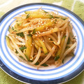 えれぼん's cooksnap of when they made 簡単＊もやしときゅうりのゴマ油炒め＊.
